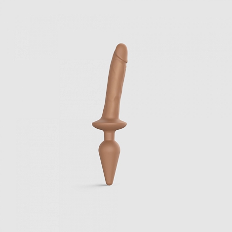 Фаллоимитатор Strap-On-Me Realistischer Dildo Switch Plug-In Caramel, XXL