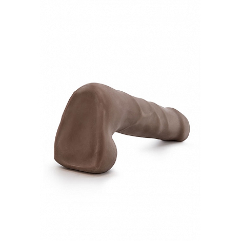 Фаллоимитатор шоколадного цвета из нежного материала Derrick, 17 см
