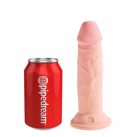 Фаллоимитатор на присоске King Cock Plus 6" Triple Density Cock - Flesh (небольшой дефект поверхности)