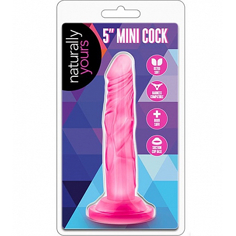 Фаллоимитатор розовый на присоске Naturally Yours Mini Cock, 14 см