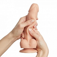 Фаллоимитатор с подвижной кожей телесный Strap-on-me Sliding Skin, S