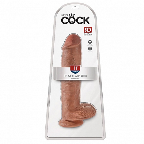 Фаллоимитатор King Cock 11" Cock with Balls