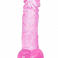 Прозрачный дилдо Intergalactic Oxygen Pink, 17,5 см