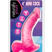 Фаллоимитатор розовый на присоске Naturally Yours Mini Cock, 12 см