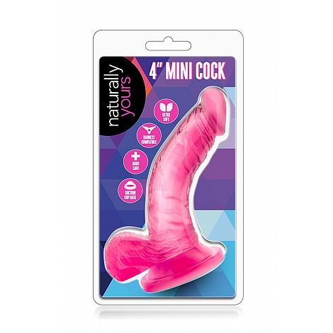 Фаллоимитатор розовый на присоске Naturally Yours Mini Cock, 12 см