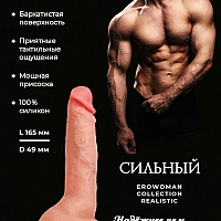 Фаллоимитатор-реалистик на присоске "Сильный", 16,5 см