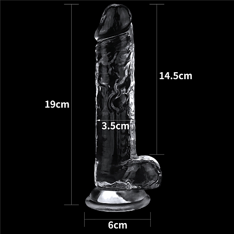 Фаллоимитатор прозрачный Flawless Clear Dildo, 19 см