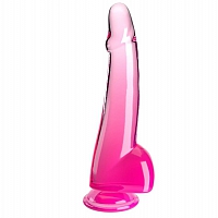 Фаллоимитатор розовый King Cock Clear 8"