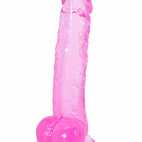 Прозрачный дилдо Intergalactic Rocket Pink, 19 см