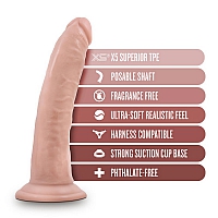 Фаллоимитатор на присоске Dr. Skin Plus Posable Shaft 7", 19 см