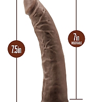 Фаллоимитатор на присоске Dr. Skin Plus Realistic Cock Chocolate 7", 19 см