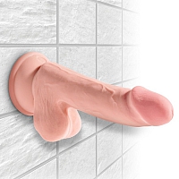 Фаллоимитатор на присоске King Cock Triple Density Cock with Balls