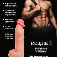 Фаллоимитатор-реалистик на присоске Мощный, 16 см