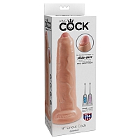 Фаллоимитатор на присоске необрезанный King Cock 9 Uncut Cock