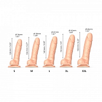 Фаллоимитатор с подвижной кожей телесный Strap-on-me Sliding Skin, S
