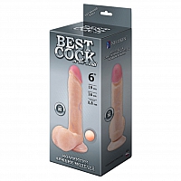 Фаллоимитатор неоскин на присоске Best Cock 6", 19 см