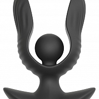 Надувная анальная пробка с вибрацией и с пультом ДУ