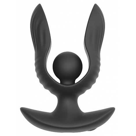 Надувная анальная пробка с вибрацией и с пультом ДУ