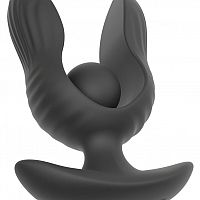 Надувная анальная пробка с вибрацией и с пультом ДУ
