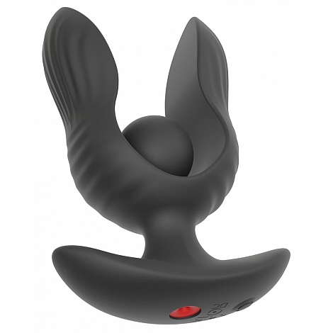 Надувная анальная пробка с вибрацией и с пультом ДУ