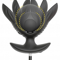 Надувная анальная пробка с вибрацией и с пультом ДУ