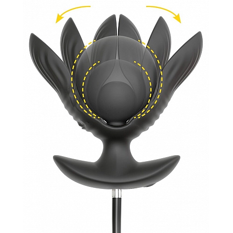 Надувная анальная пробка с вибрацией и с пультом ДУ