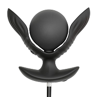 Надувная анальная пробка с вибрацией и с пультом ДУ