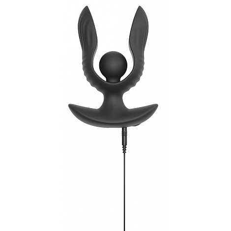 Надувная анальная пробка с вибрацией и с пультом ДУ