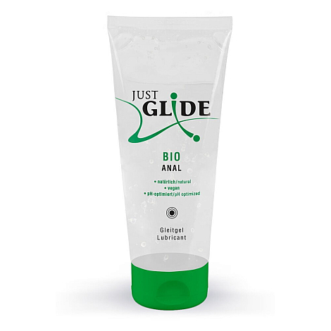 Натуральный анальный лубрикант на водной основе Just Glide Bio Anal, 200 мл
