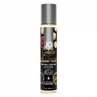 Лубрикант со вкусом белого шоколада с малиновым трюфелем JO Flavored White Chocolate Raspberry Truffle, 30 мл