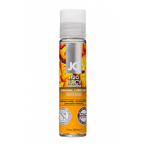 Лубрикант со вкусом ананаса JO Flavored H2O Juicy Pineapple, 30 мл