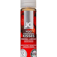 Лубрикант со вкусом клубники JO Flavored H2O Strawberry Kiss, 30 мл
