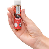 Лубрикант со вкусом клубники JO Flavored H2O Strawberry Kiss, 30 мл