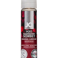 Лубрикант со вкусом малины JO Flavored H2O Raspberry Sorbet, 30 мл