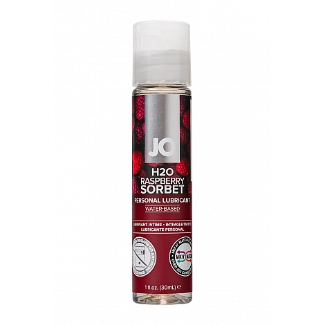 Лубрикант со вкусом малины JO Flavored H2O Raspberry Sorbet, 30 мл