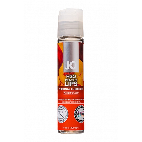 Лубрикант со вкусом персика JO Flavored H2O Peachy Lips, 30 мл