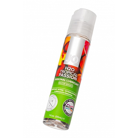 Лубрикант со вкусом тропических фруктов JO Flavored H2O Tropical Passion, 30 мл