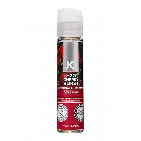 Лубрикант со вкусом вишни JO Flavored H2O Cherry Burst, 30 мл
