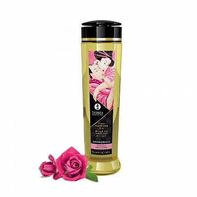 Масло массажное "Розовые бутоны" Shunga Erotic Massage Oil Aphrodisia,  240 мл