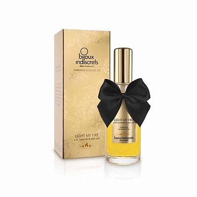 Массажное разогревающее масло с ароматом карамели Light My Fire – Caramel Bijoux Indiscrets, 100 мл