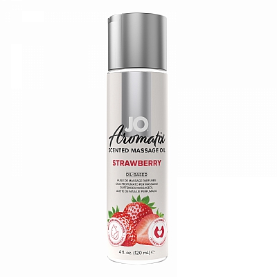 Массажное масло с ароматом клубники JO Aromatix Strawberry, 120 мл