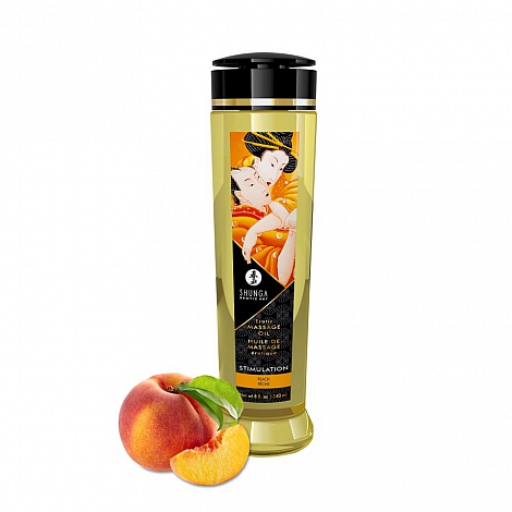 Масло массажное "Активный Персик" Shunga Erotic Massage Oil Peach, 240 мл