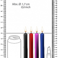 Набор разноцветных восковых BDSM-свечей Teasing Wax Candle, 4 шт