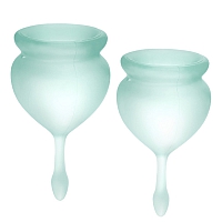 Набор менструальных чаш Satisfyer Feel good Menstrual Cup dark green