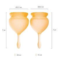 Набор менструальных чаш Satisfyer Feel good Menstrual Cup orange