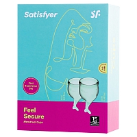 Набор менструальных чаш Satisfyer Feel secure Menstrual Cup dark green