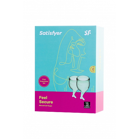 Набор менструальных чаш Satisfyer Feel secure Menstrual Cup dark green