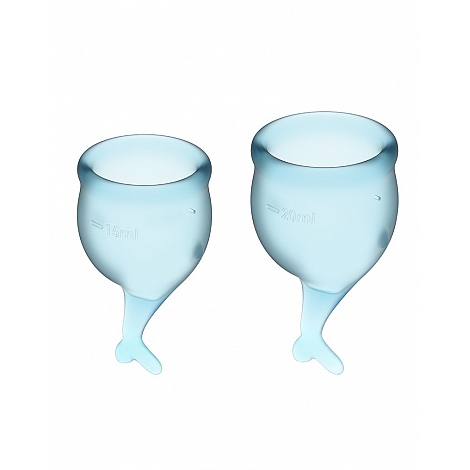 Набор менструальных чаш Satisfyer Feel secure Menstrual Cup light blue