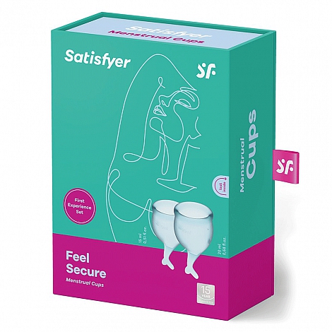Набор менструальных чаш Satisfyer Feel secure Menstrual Cup light blue