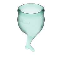 Набор менструальных чаш Satisfyer Feel secure Menstrual Cup dark green